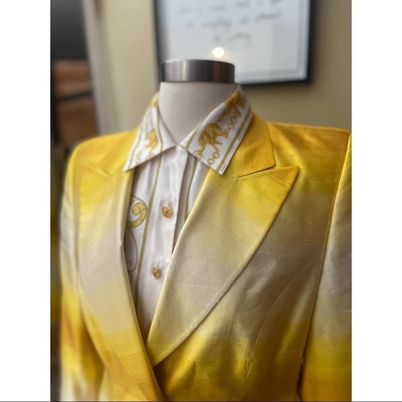 VINTAGE ESCADA OMBRÉ SILK BLAZER SZ38